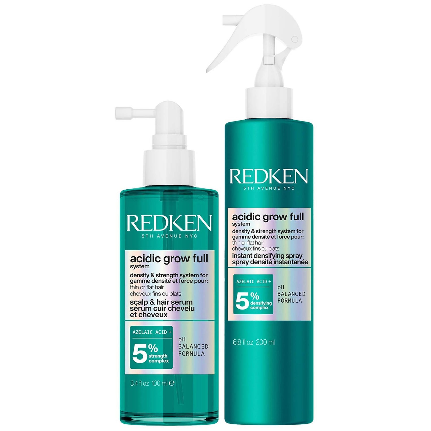 Redken Acidic Grow Full System Hair Serum 100ml & Redken Acidic Grow Full System Instant Densifying Spray 190ml Duo