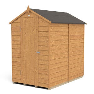 6x4ft Forest Overlap Dip Treated Apex Shed - No Window- incl. Installation