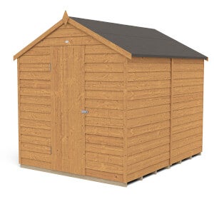 8x6ft Forest Overlap Dip Treated Apex Shed - No Window- incl. Installation