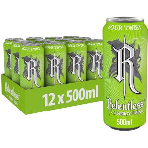 Relentless Sour Twist Energy Drink 12 x 500ml