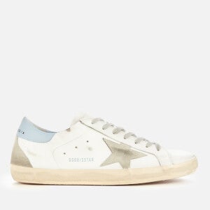 Golden Goose Deluxe Brand Men's Superstar Leather Trainers - White/Ice/Powder Blue