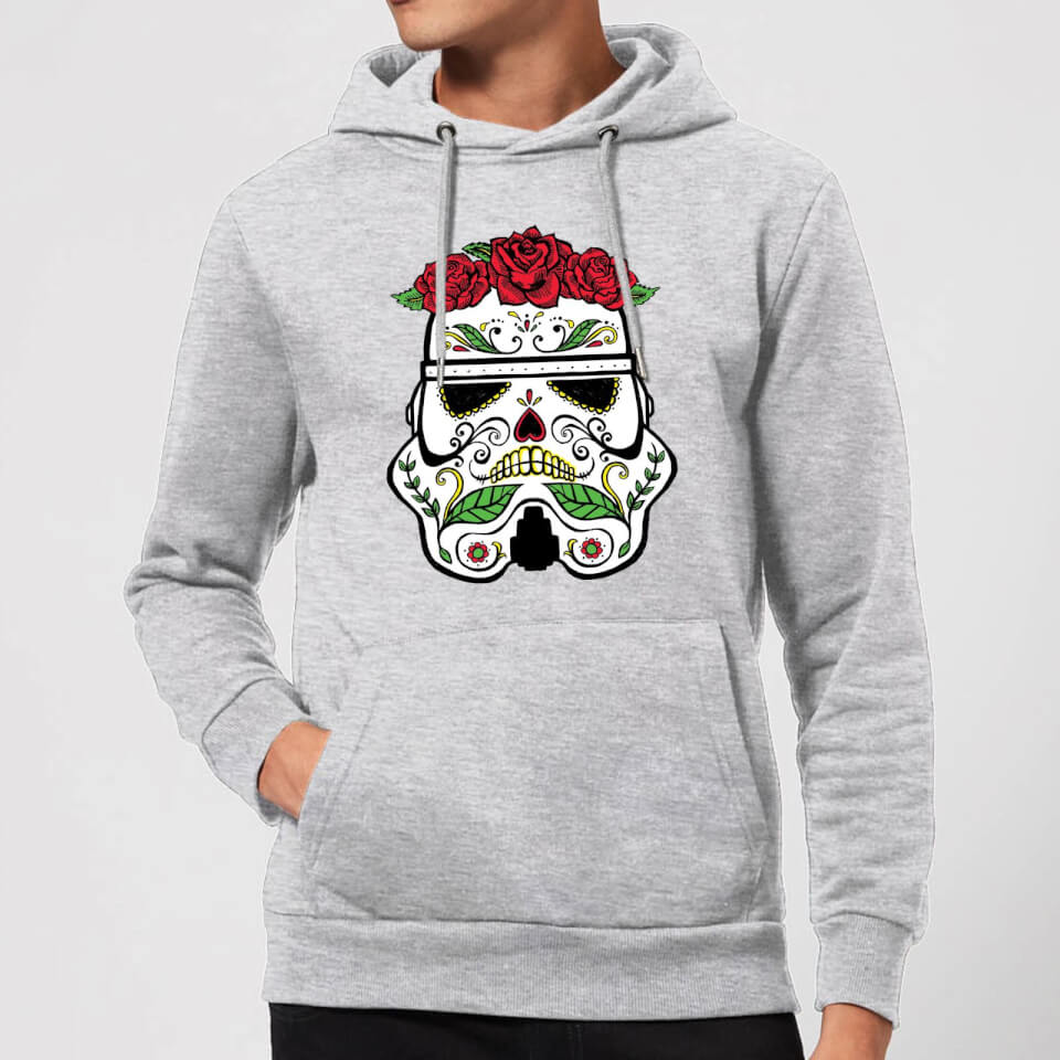 Star Wars Day Of The Dead Stormtrooper Pullover Hoodie - Grey