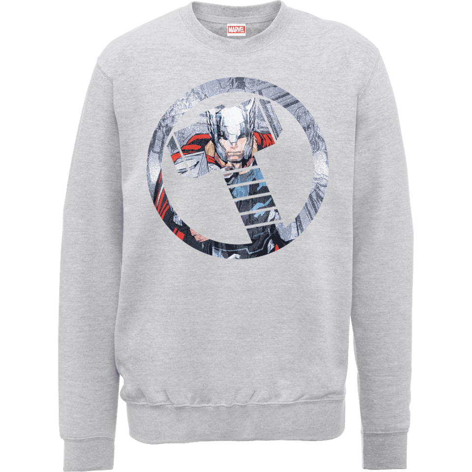 Marvel Avengers Assemble Thor Montage Sweatshirt - Grey