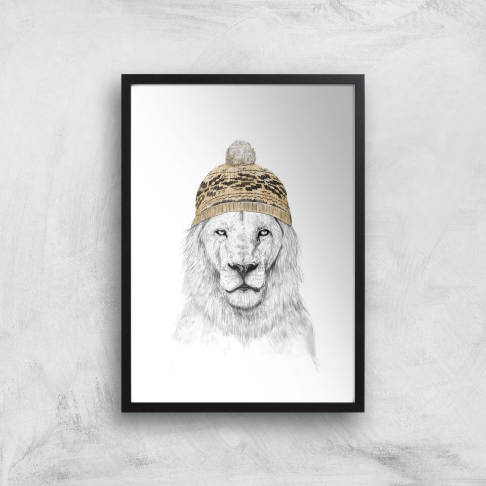 Balazs Solti Lion with Hat Art Print