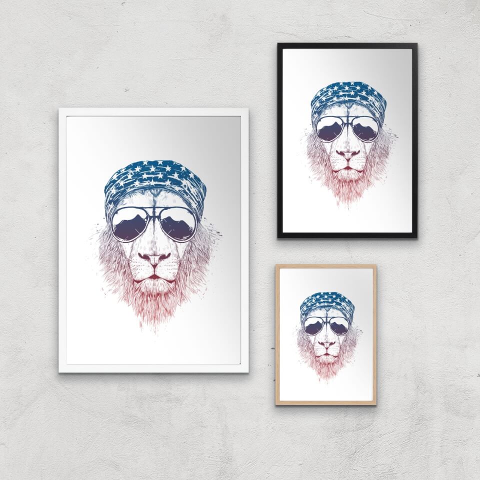 Balazs Solti Bandana Lion Art Print 0