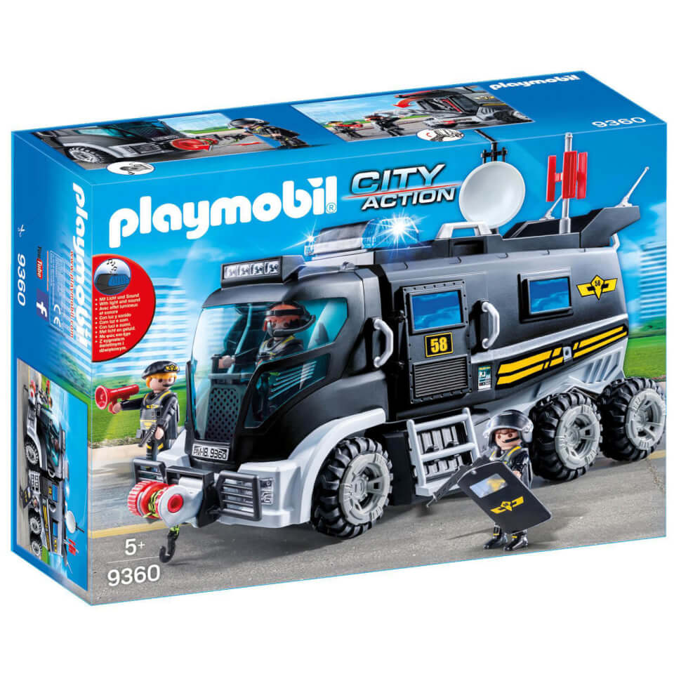 Playmobil City Action SWAT Truck with Working Lights and Sound (9360)