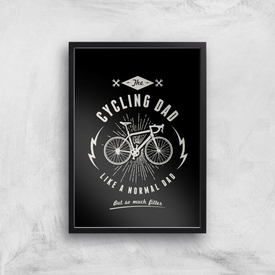 Cycling Dad Art Print