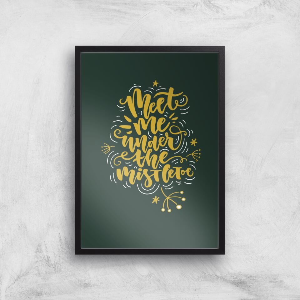 Meet Me Under The Mistletoe Art Print