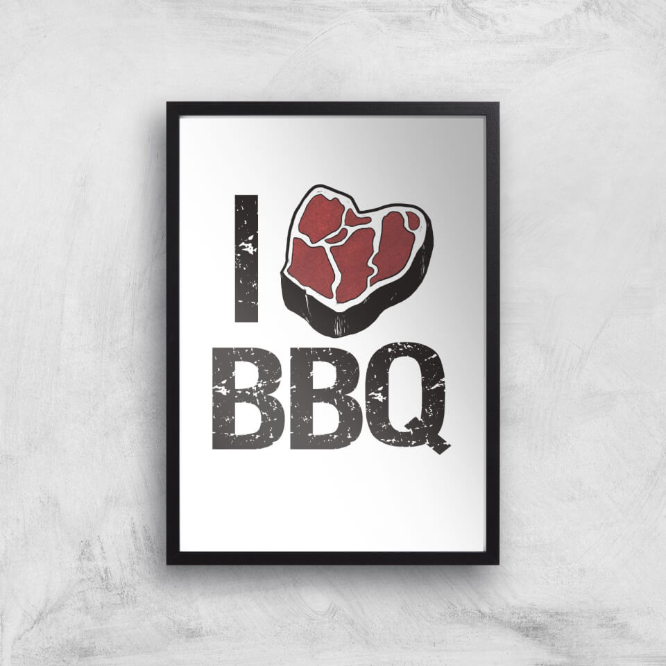 I Love BBQ Art Print