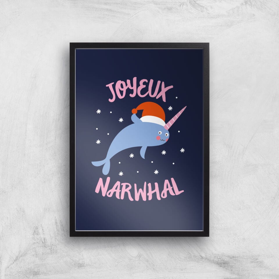 Joyeux Narwhal Art Print