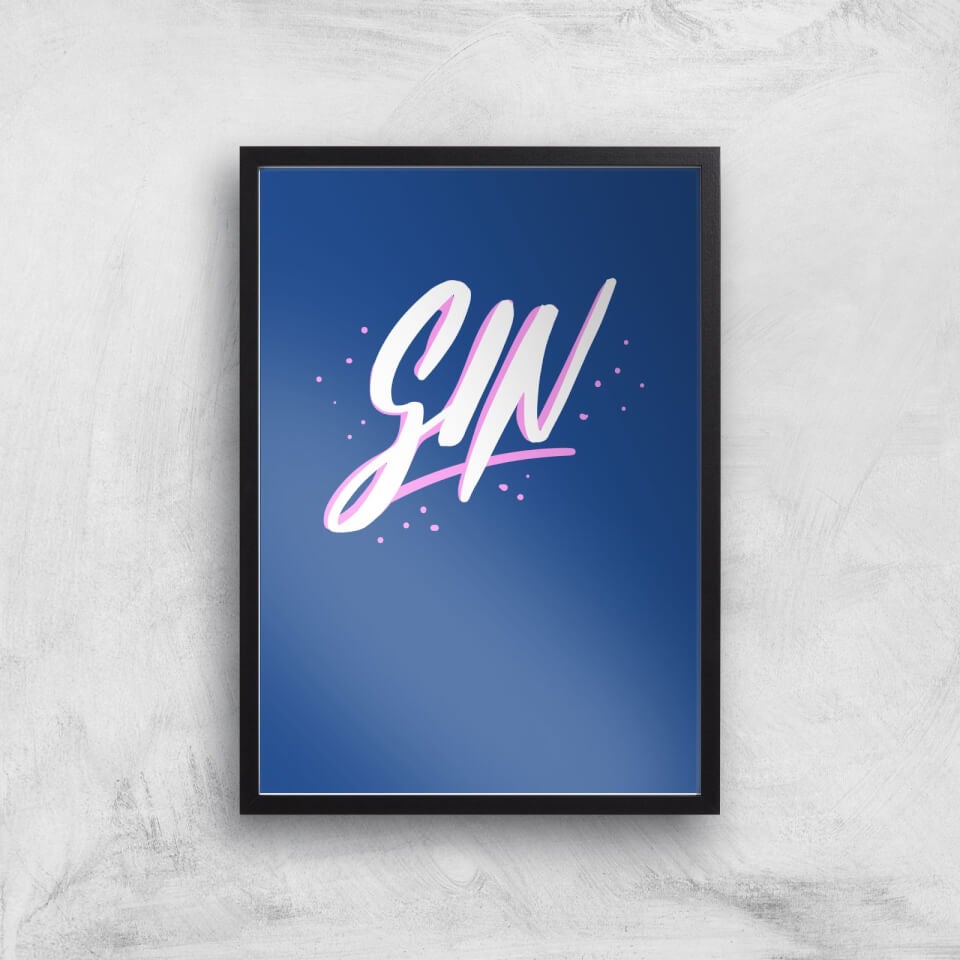 Gin Script Art Print