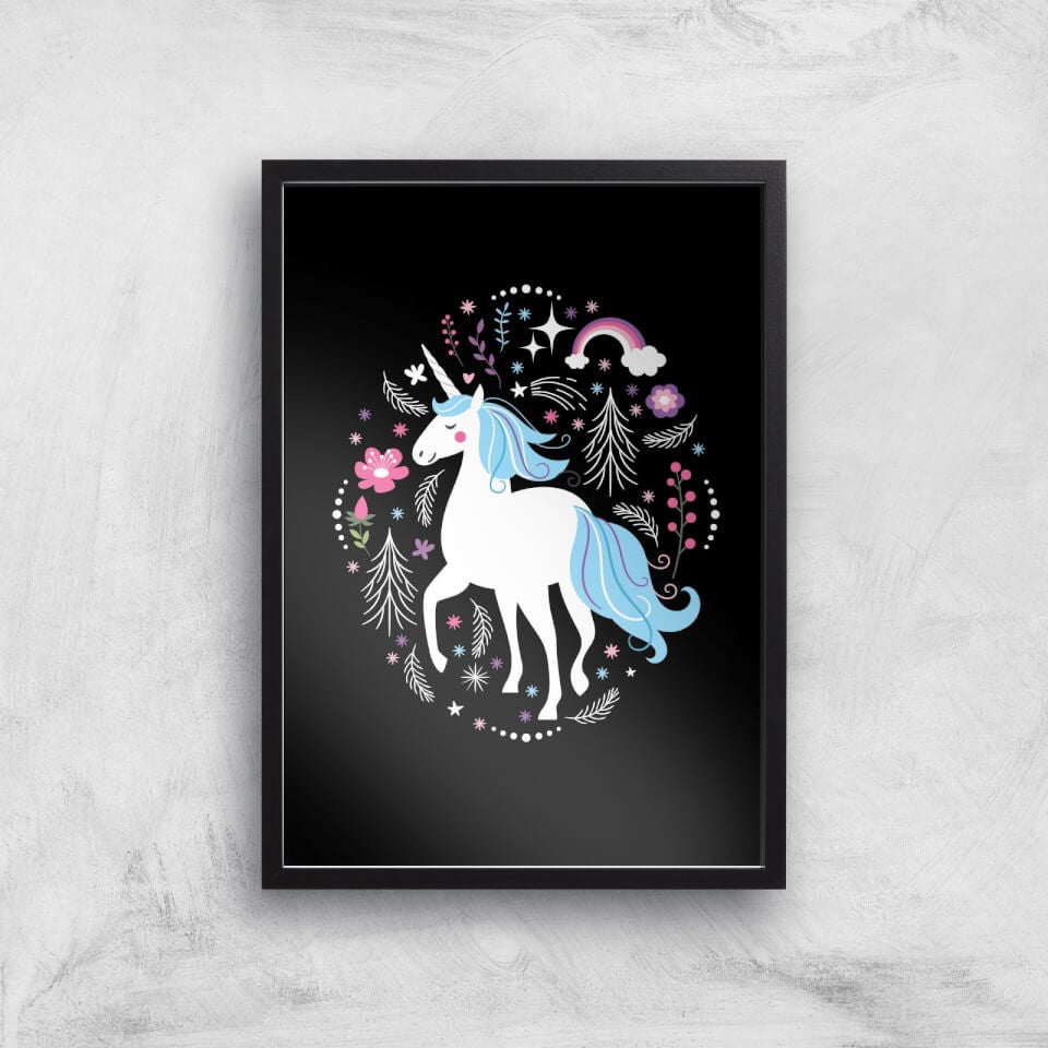Blue Unicorn Art Print