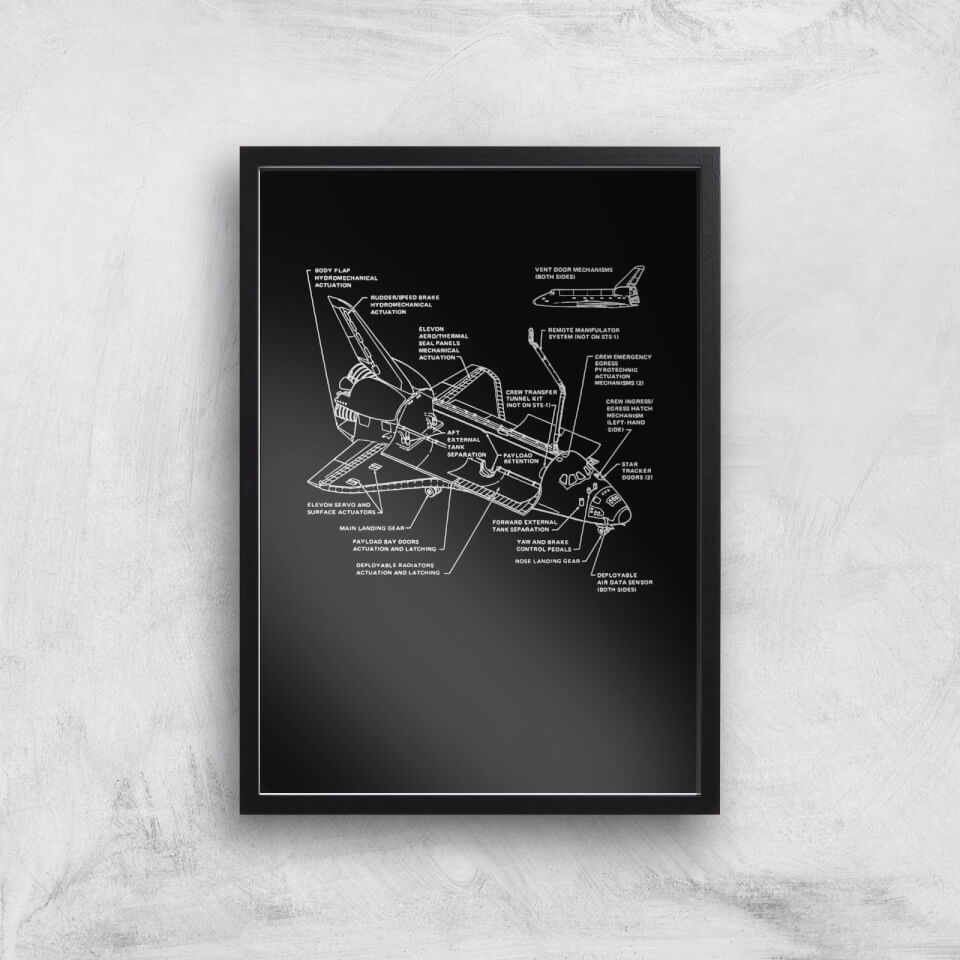 Shuttle Schematic Art Print