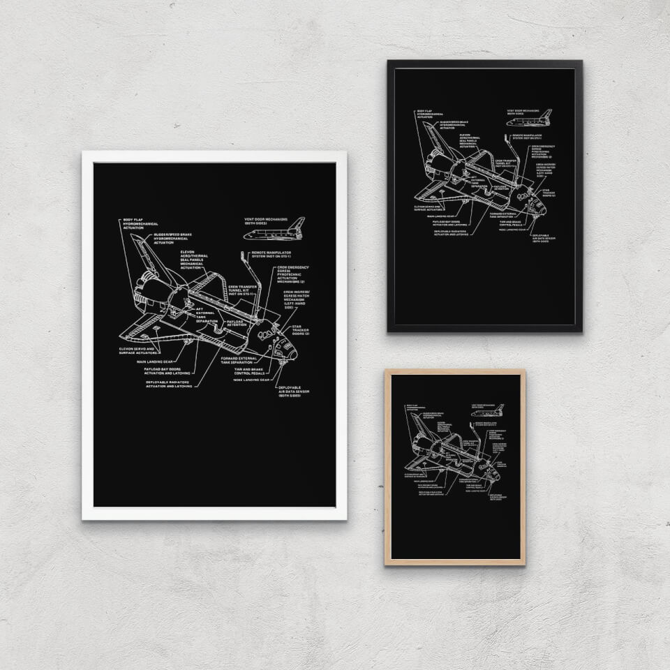 Shuttle Schematic Art Print 0