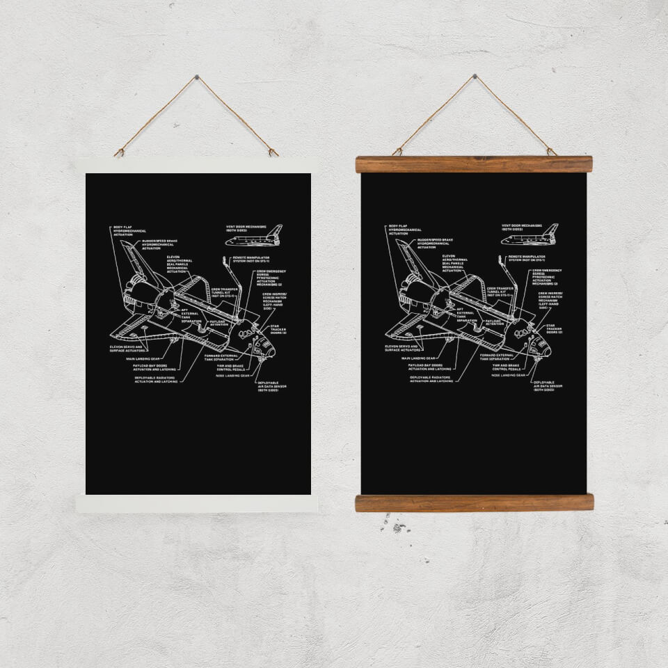 Shuttle Schematic Art Print 1