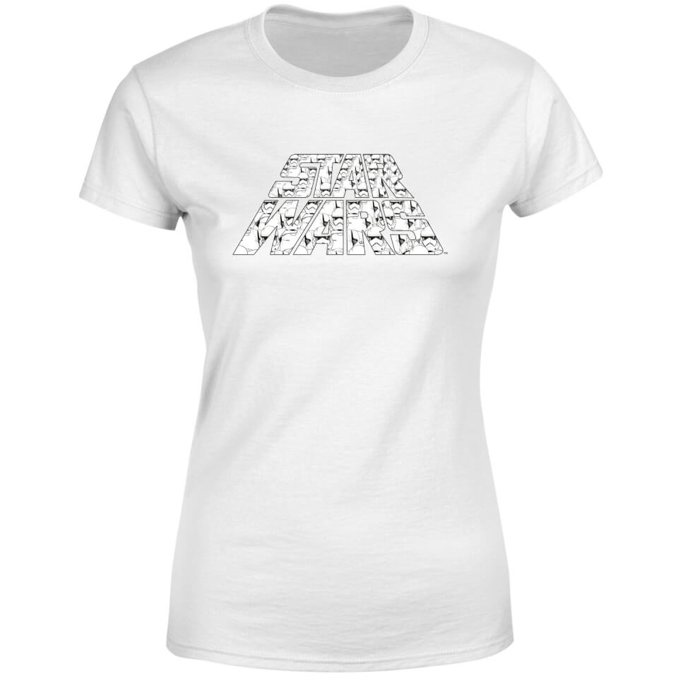Star Wars The Rise Of Skywalker Trooper Filled Logo Women's T-Shirt - White 3