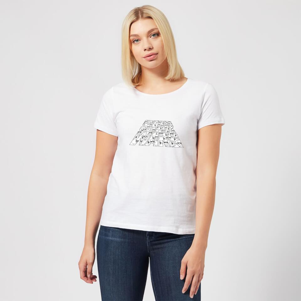 Star Wars The Rise Of Skywalker Trooper Filled Logo Women's T-Shirt - White 1