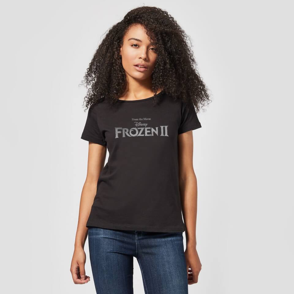 Frozen 2 Title Silver Women's T-Shirt - Black 1