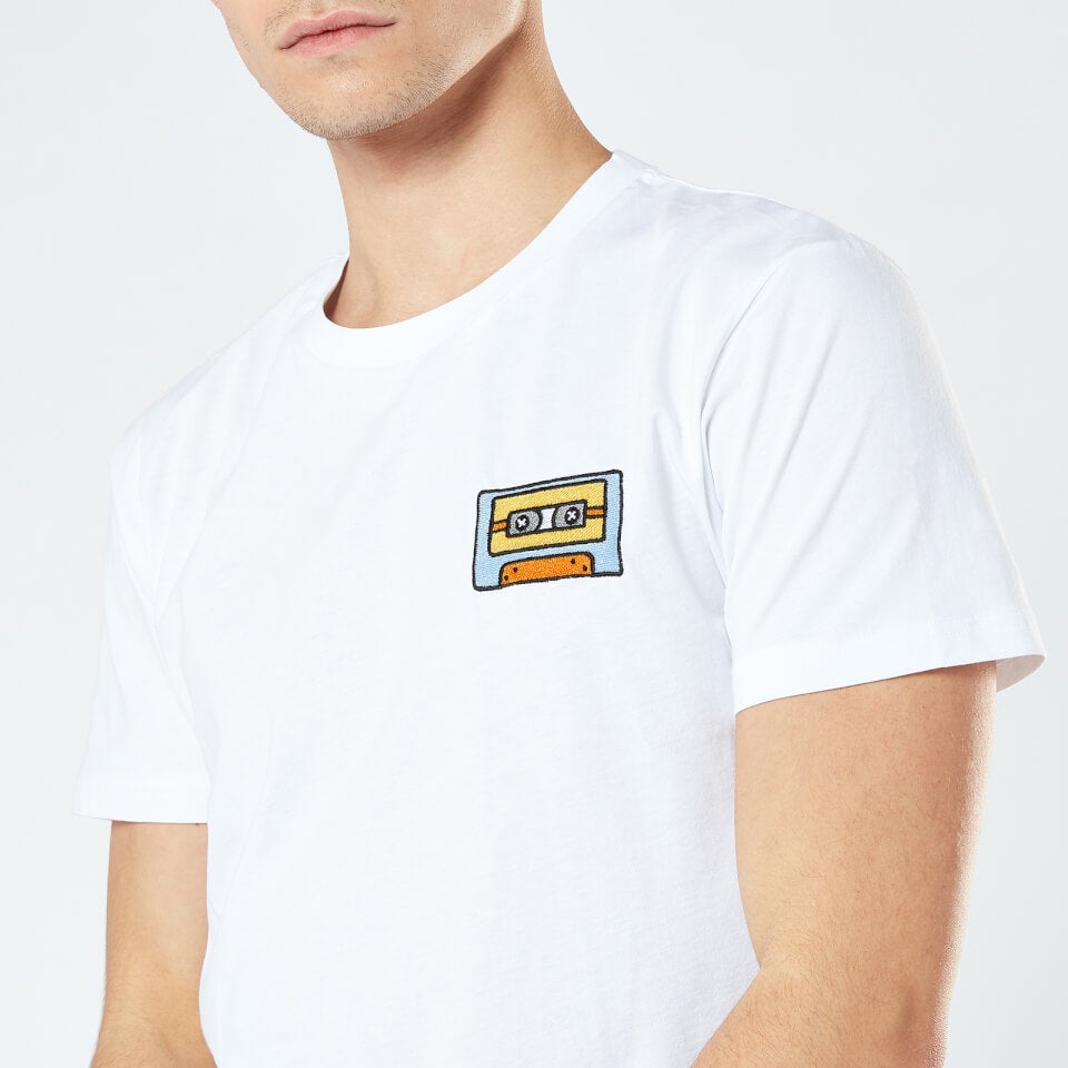 Cassette Tape Unisex Embroidered T-Shirt - White