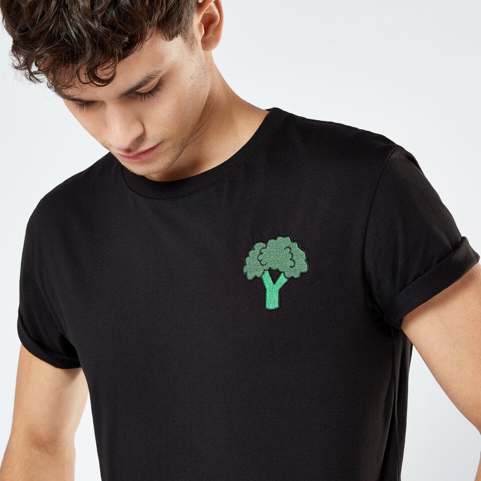 Broccoli Unisex Embroidered T-Shirt - Black