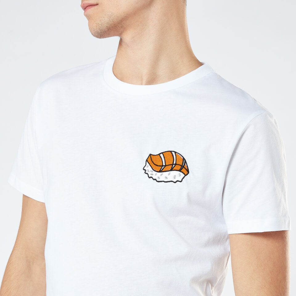 Sushi Unisex Embroidered T-Shirt - White
