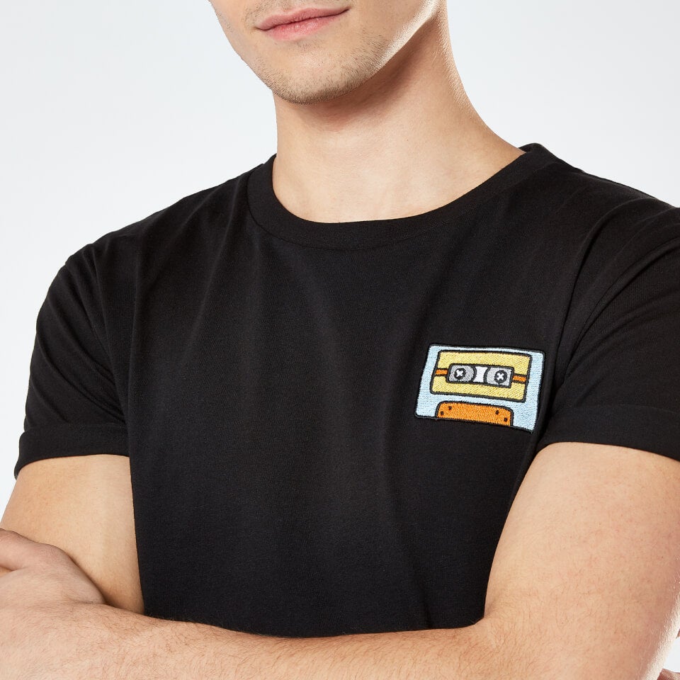 Cassette Tape Unisex Embroidered T-Shirt - Black