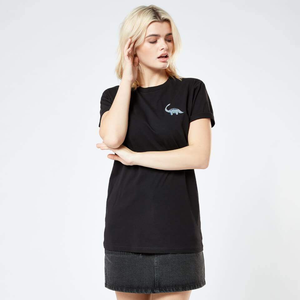 Diplodocus Unisex Embroidered T-Shirt - Black