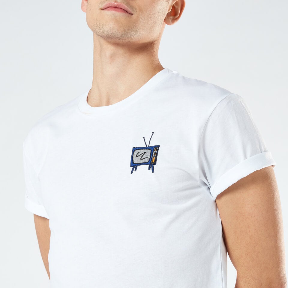 Classic TV Unisex Embroidered T-Shirt - White