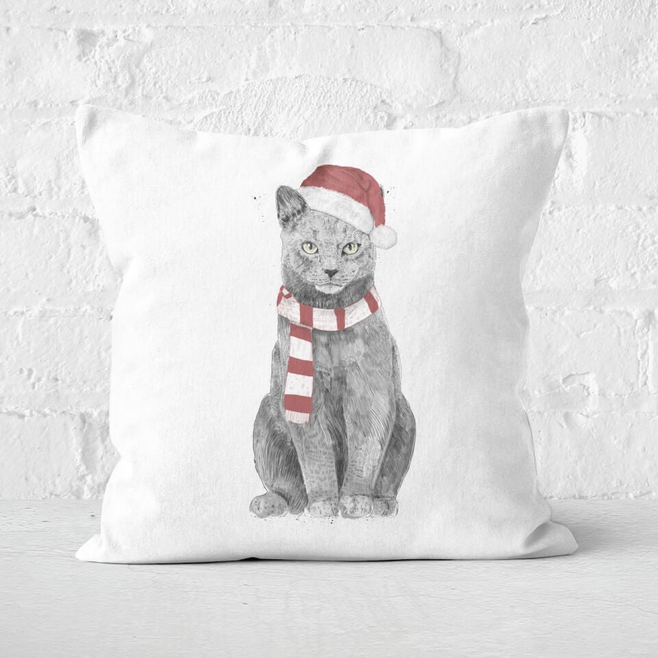 Xmas Cat Square Cushion