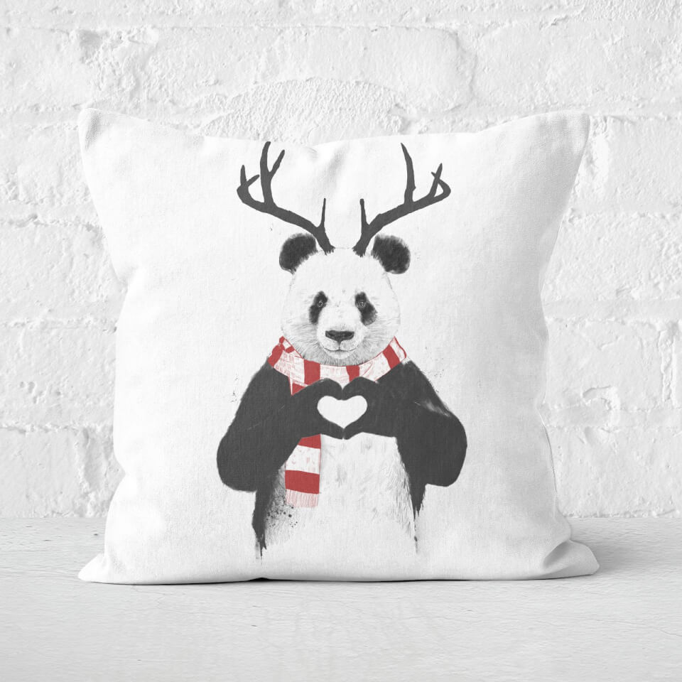 Xmas Panda Square Cushion