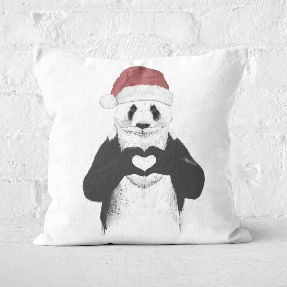 Santa Panda Square Cushion