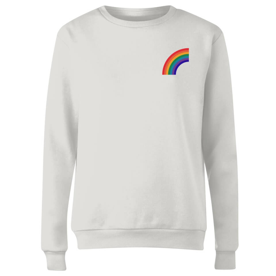 Half Rainbow Women's Sweatshirt - White 2