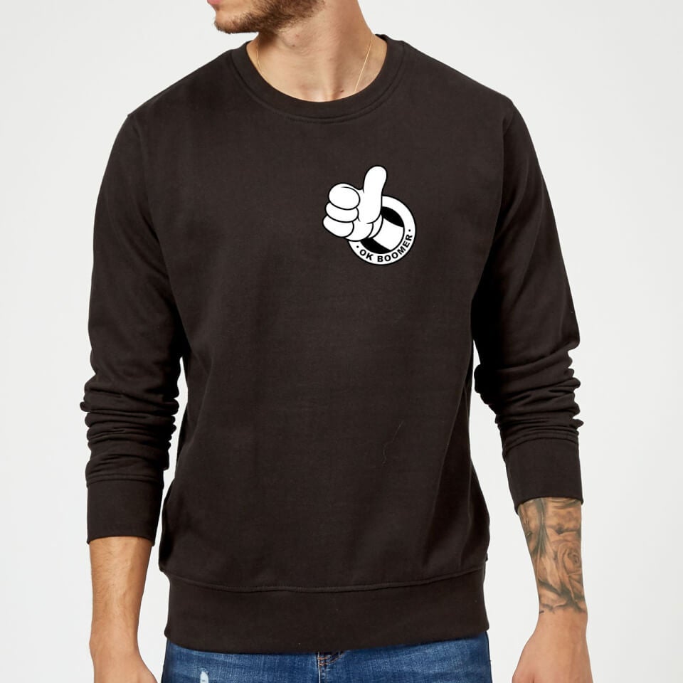Ok Boomer Thumbs Up Sweatshirt - Black
