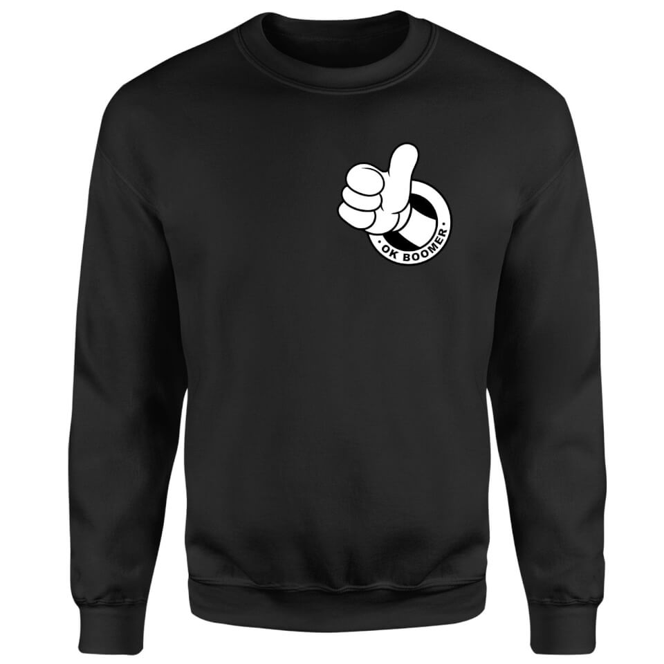 Ok Boomer Thumbs Up Sweatshirt - Black 2
