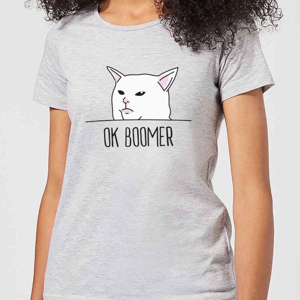 Ok Boomer Cat Women's T-Shirt - Grey