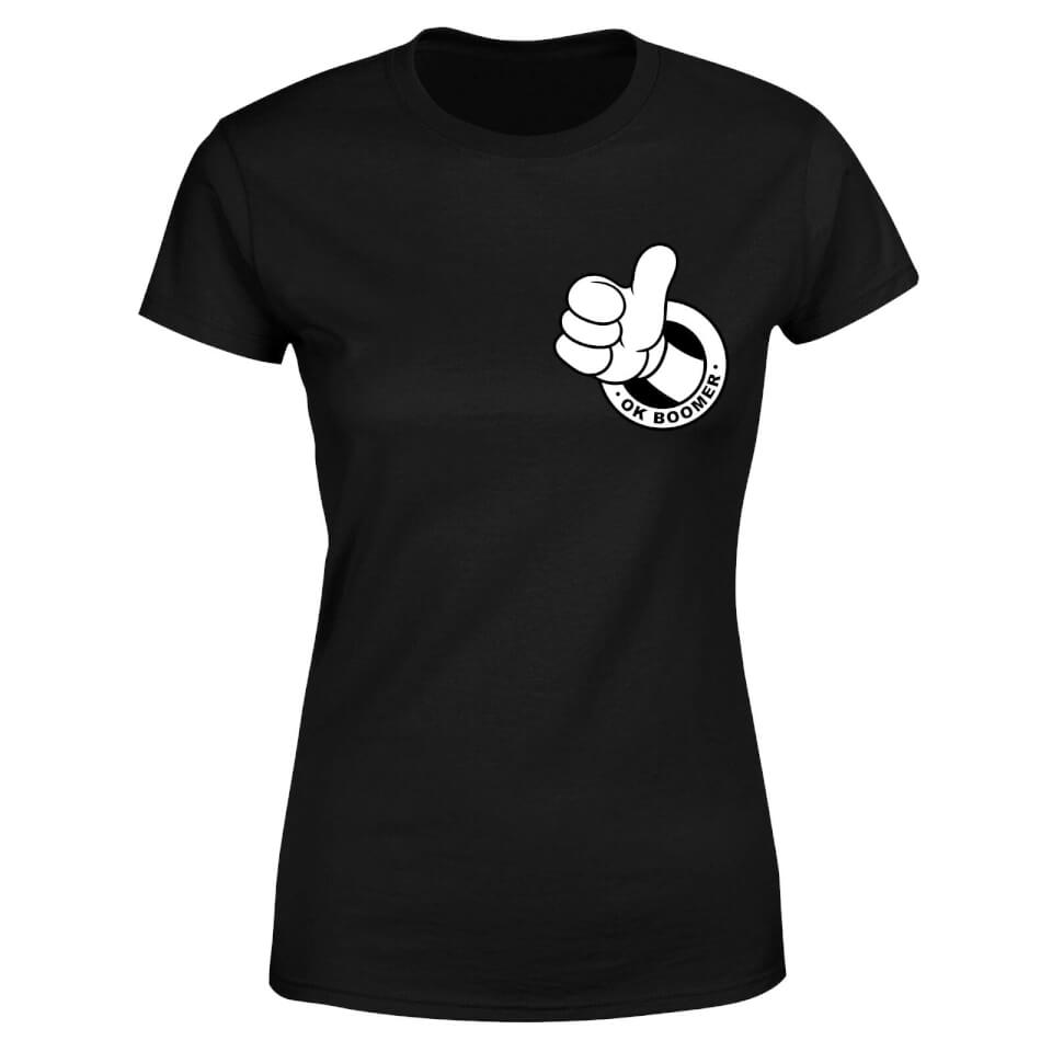 Ok Boomer Thumbs Up Women's T-Shirt - Black 3