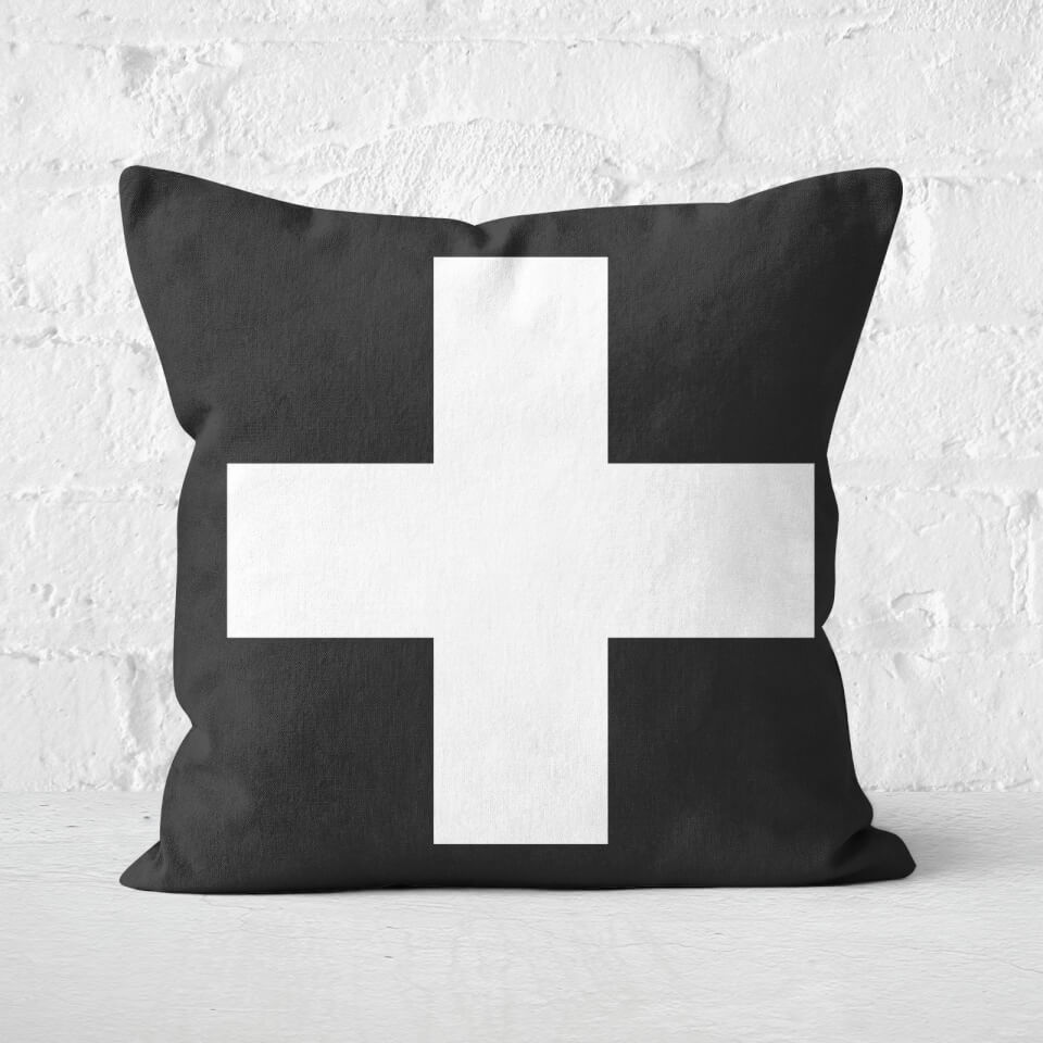 The Motivated Type Swiss Cross Square Cushion