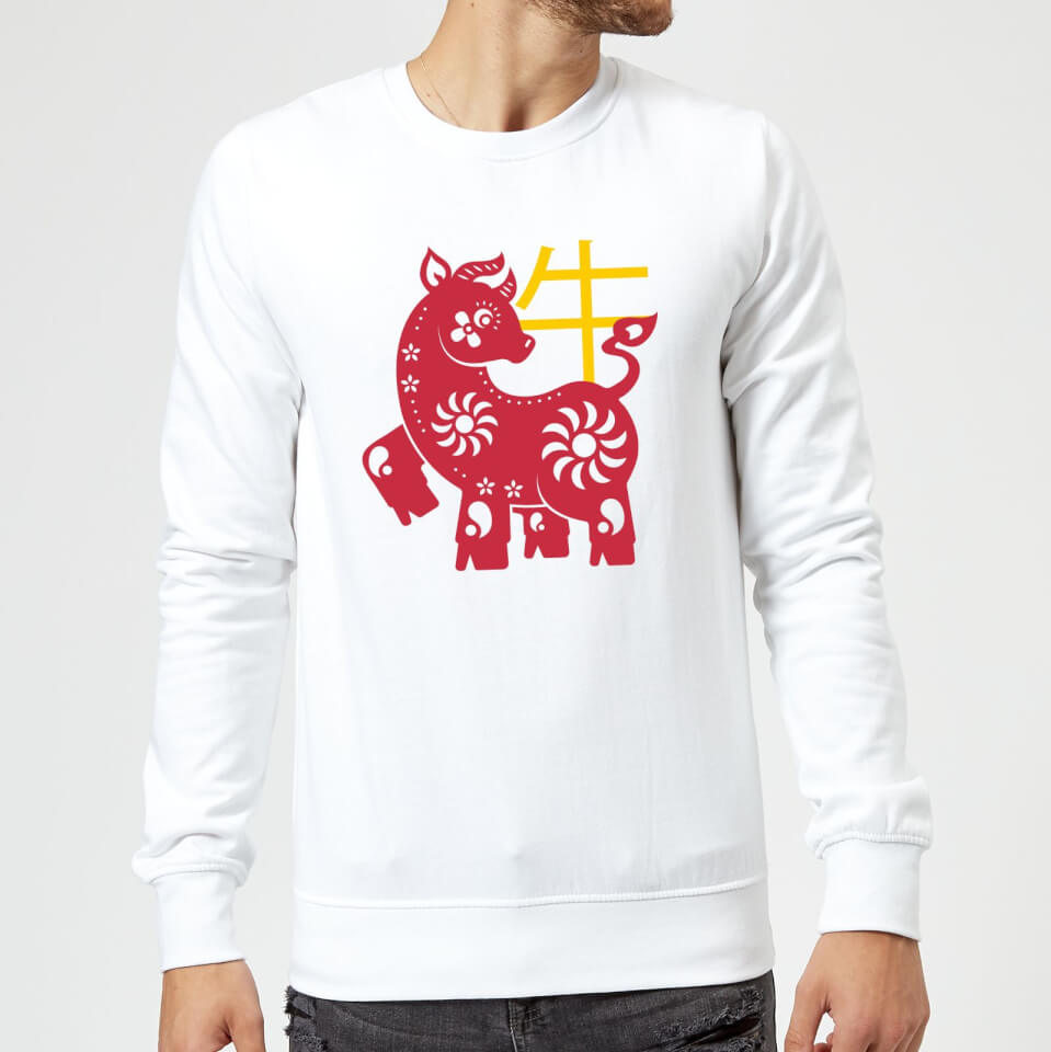 Chinese Zodiac Ox Sweatshirt - White