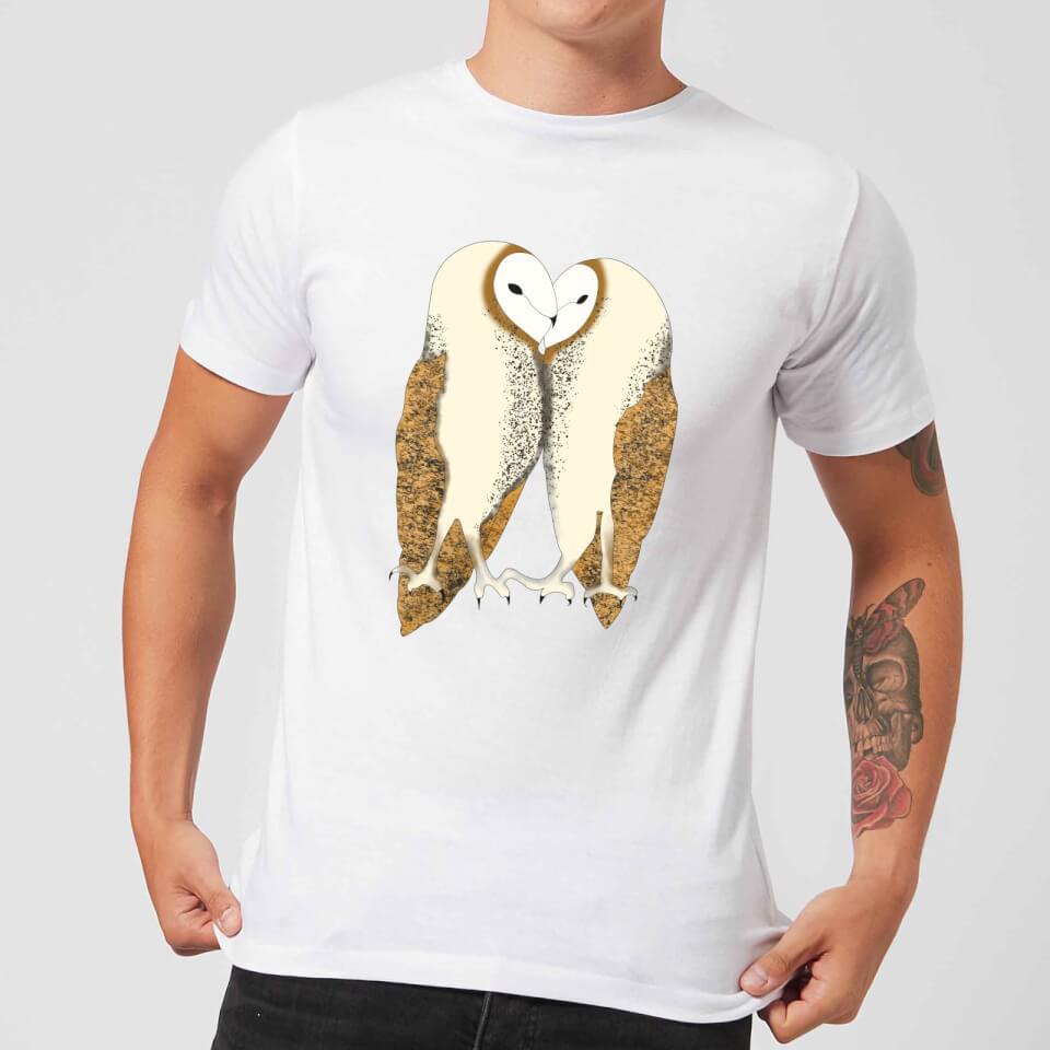 Nuzzling Barn Owls Men's T-Shirt - White
