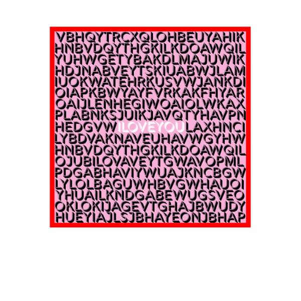 I Love You Word Search Women's Sweatshirt - White 0