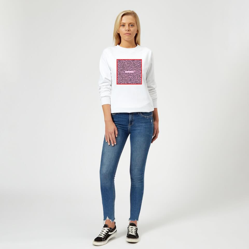 I Love You Word Search Women's Sweatshirt - White 1