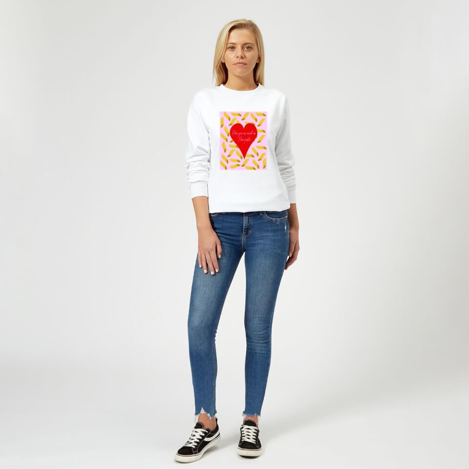 I Love You As Much As I Love Pasta Women's Sweatshirt - White 1