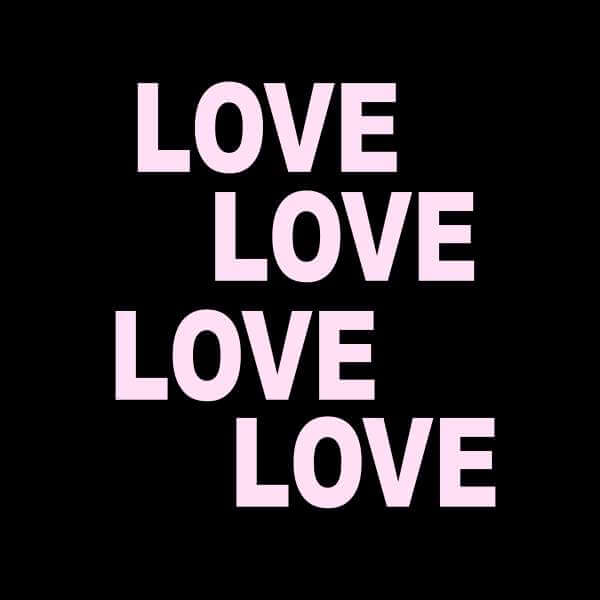 Love Love Love Love Men's T-Shirt - Black 0