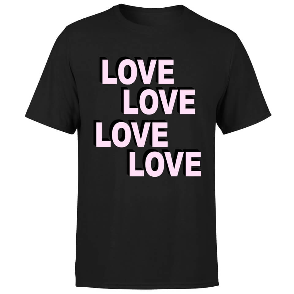 Love Love Love Love Men's T-Shirt - Black 3
