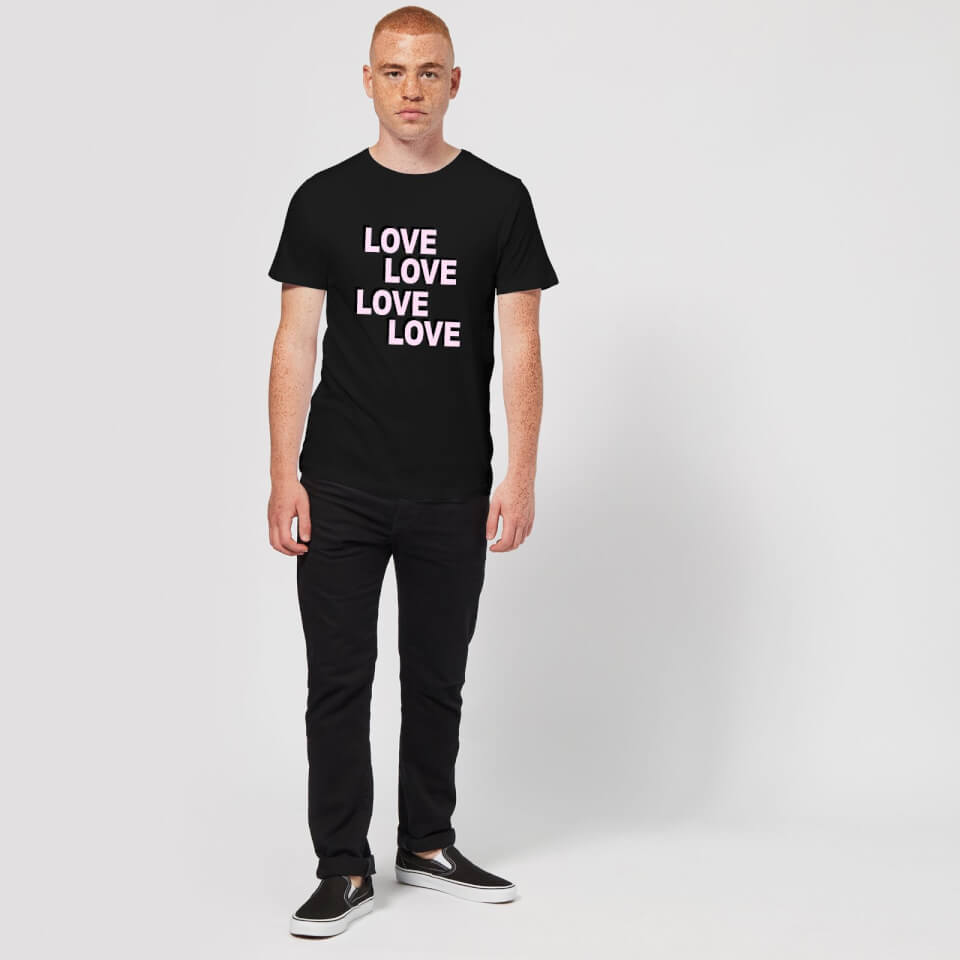 Love Love Love Love Men's T-Shirt - Black 1