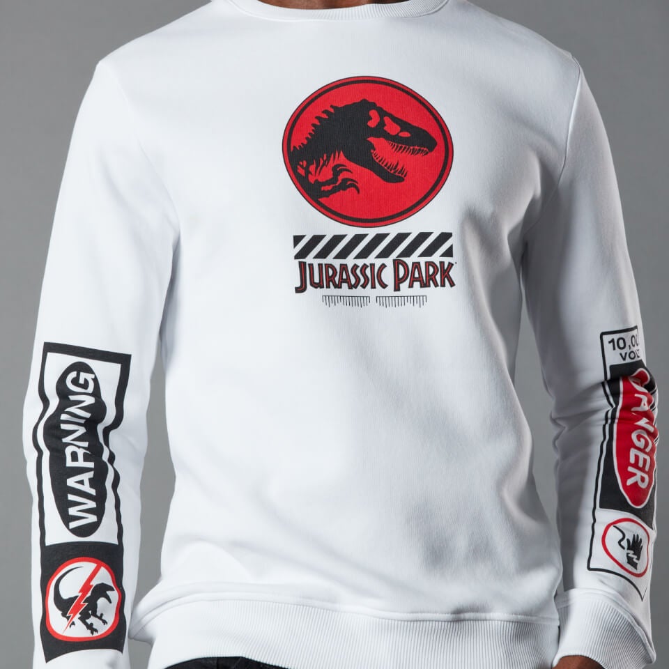 Jurassic Park Primal Warning Unisex Sweatshirt - White 3