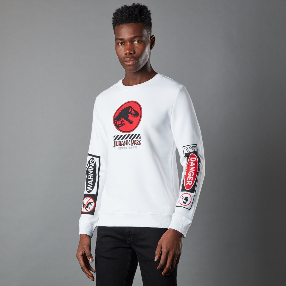 Jurassic Park Primal Warning Unisex Sweatshirt - White 0