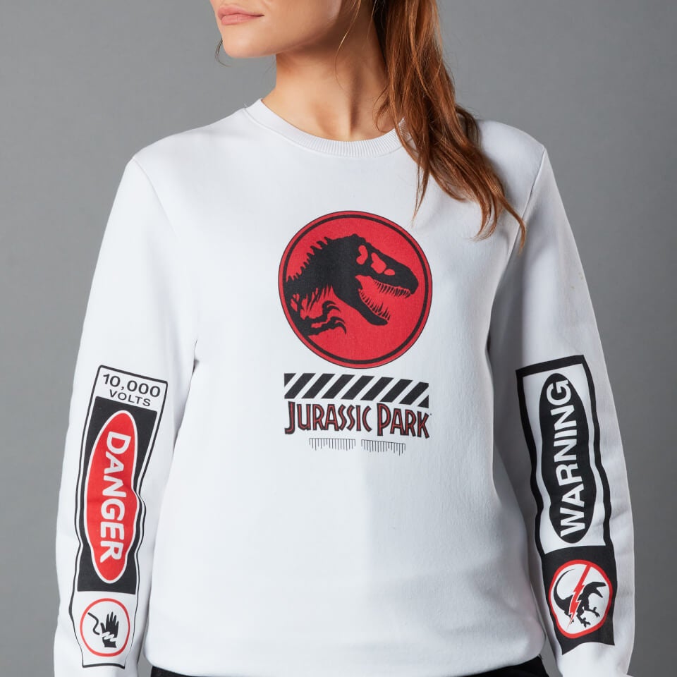 Jurassic Park Primal Warning Unisex Sweatshirt - White 4