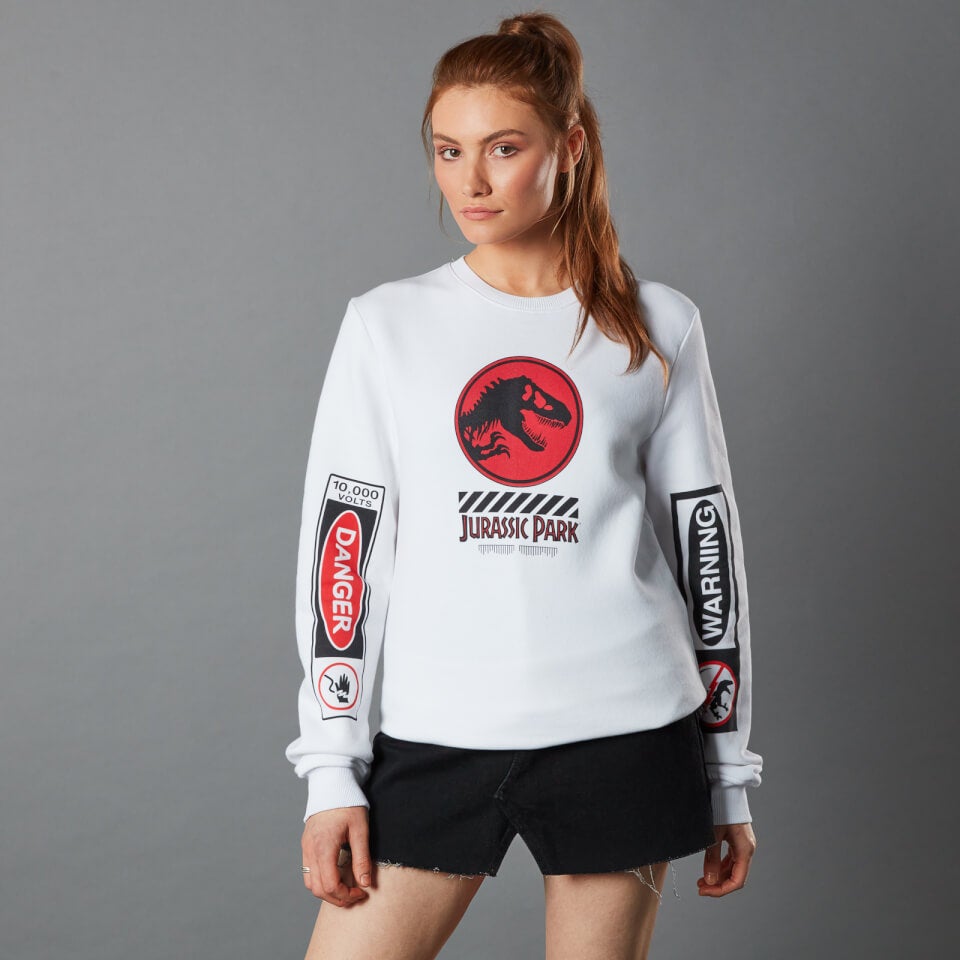 Jurassic Park Primal Warning Unisex Sweatshirt - White 2