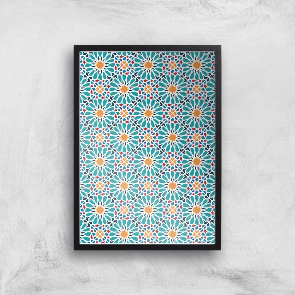 Geometric Flower Tiles Giclée Art Print